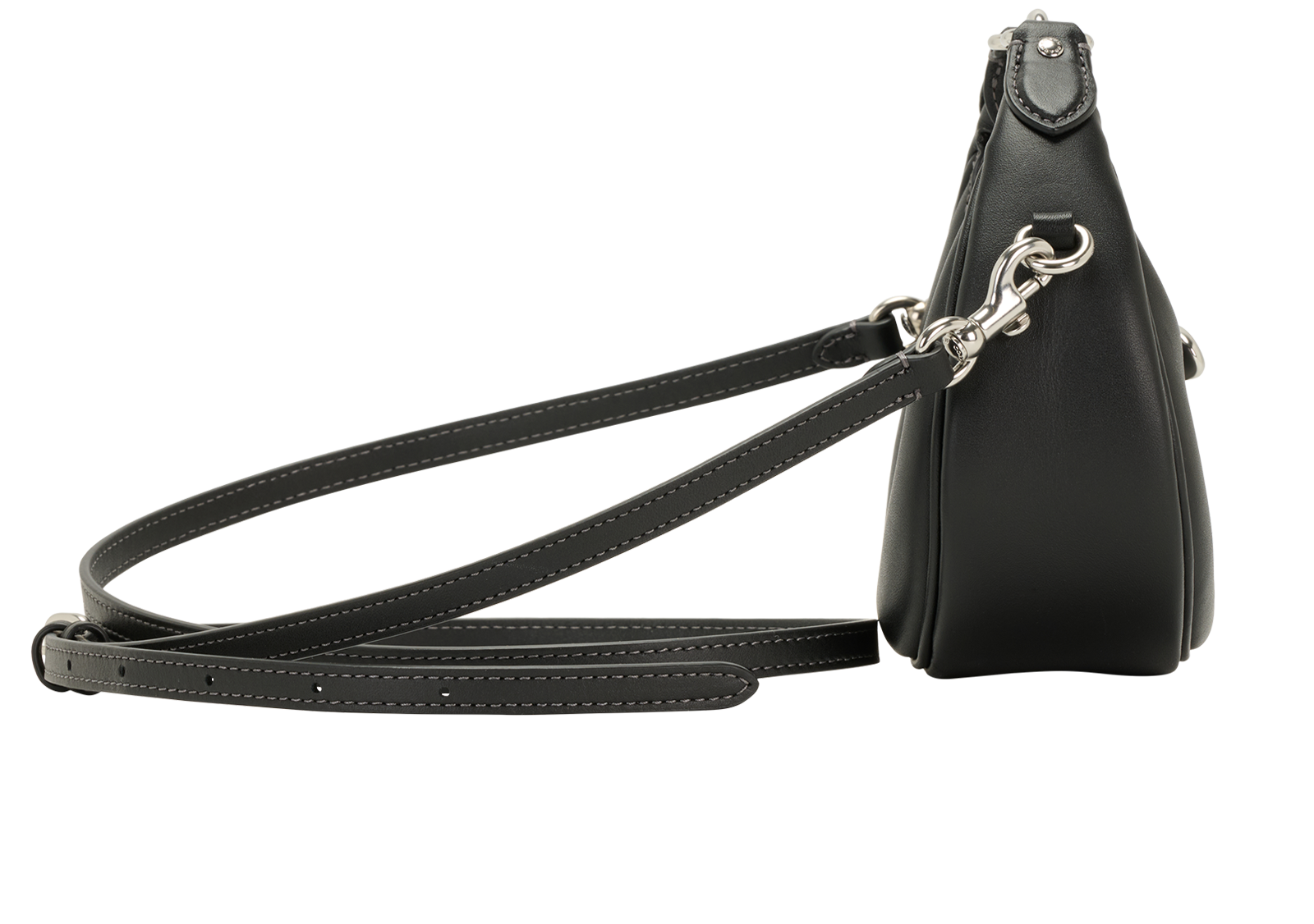 Jonie, &pound;175, Handbags, Black, Leather, Side view